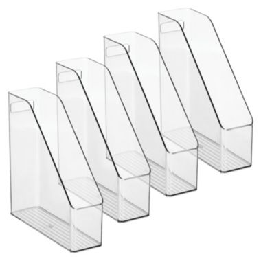 mDesign Plastic File Folder Bin, Office Desktop Organizer, 4 Pack. View a larger version of this product image.