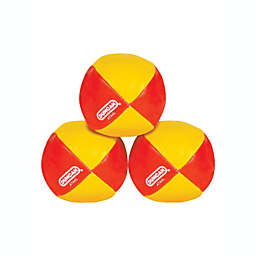 Duncan Juggling Balls - [Pack of 3] Red/Yellow, Vinyl Shells, Circus Balls with 4 Panel Design, Plastic Beans