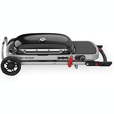 Weber Traveler Portable Gas Grill, Black. View a larger version of this product image.