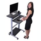 Alternate image 2 for Luxor Stand Up Workstation - Black