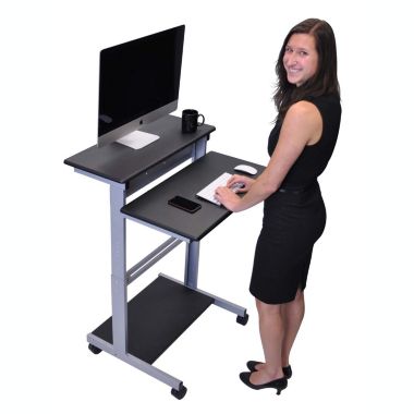 Luxor Stand Up Workstation - Black. View a larger version of this product image.