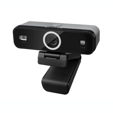 Adesso - Webcam 1080p CyberTrack K1 2.1MP Dual Mics with Noise Cancelling Pan/Tilt Tripod Mountable PC/Mac - Black. View a larger version of this product image.