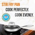 Alternate image 3 for NutriChef Nonstick Triply Stainless Steel Kitchen Cookware Pan with Lid