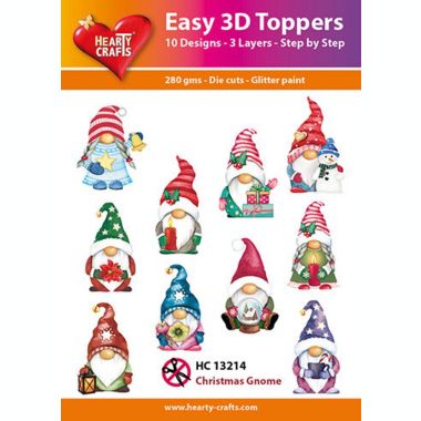 Hearty Crafts Easy 3D Toppers Christmas Gnomes. View a larger version of this product image.