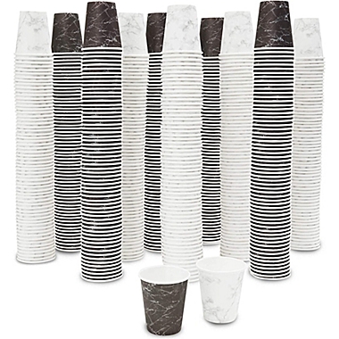 White Paper Cups 140 Pack 3 oz Small Disposable Bathroom Espresso, 