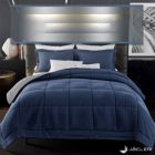 Alternate image 3 for Jacler 3-Piece Lightweight Reversible All Season Down Alternative Comforter 1800 Thread Count Set  - King - Navy/Dark Gray