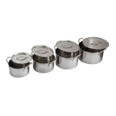 AmeriHome 8 Piece Stainless Steel Stock Pot Set