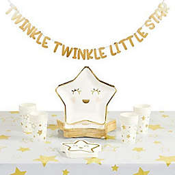 Sparkle and Bash Twinkle Twinkle Little Star Party Supplies for Gender Reveal, Baby Shower (Serves 24)