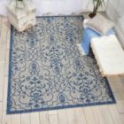 Alternate image 1 for Nourison Garden Party Ivory/Blue Indoor/Outdoor Area Rug GRD04 7'10"X10'6"