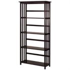 Alternate image 3 for Casual Home Mission Style 5-Shelf  Bookcase-Espresso