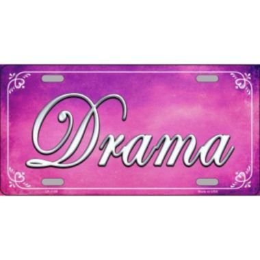 Smart Blonde DRAMA Novelty Vanity Metal License Plate Tag Sign. View a larger version of this product image.
