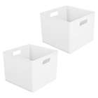 Alternate image 0 for mDesign Storage Organizer Bin with Handles for Cube Furniture, 2 Pack