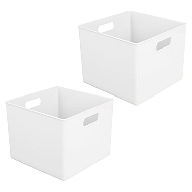 mDesign Storage Organizer Bin with Handles for Cube Furniture, 2 Pack. View a larger version of this product image.
