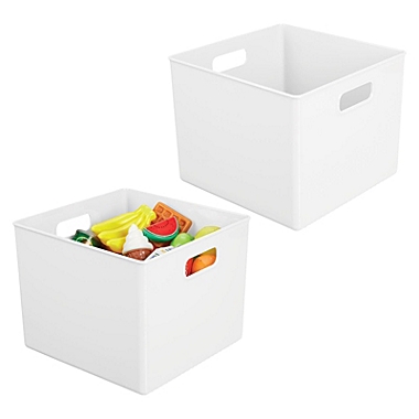 mDesign Storage Organizer Bin with Handles for Cube Furniture, 2 Pack. View a larger version of this product image.
