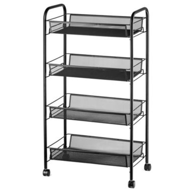 Inq Boutique Free shipping 4-Tier Mesh Wire Rolling Cart Multifunction Utility Cart Metal. View a larger version of this product image.