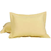 PiccoCasa Pillow Shams 2 Pack Soft Brushed Microfiber Pillowcases Weave for 90 GSM Ployester, Wrinkle, Fade, Standard(20x26) Gold