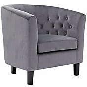 Modway Prospect Velvet Armchair, Gray