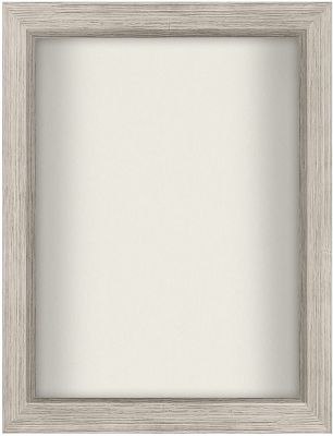 Americanflat 8.5x11 Shadow Box Frame in Drift wood with Soft Linen Back - Composite Wood with Polished Glass for Wall and Tabletop