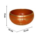 Alternate image 2 for Cottage Handicraft, Sacral Chakra - Orange Tibetan Singing Bowl with free Elephant Gift