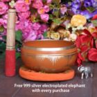 Alternate image 3 for Cottage Handicraft, Sacral Chakra - Orange Tibetan Singing Bowl with free Elephant Gift