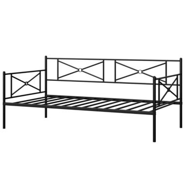 Slickblue Metal Daybed Twin Bed Frame Stable Steel Slats Sofa Bed-Black. View a larger version of this product image.