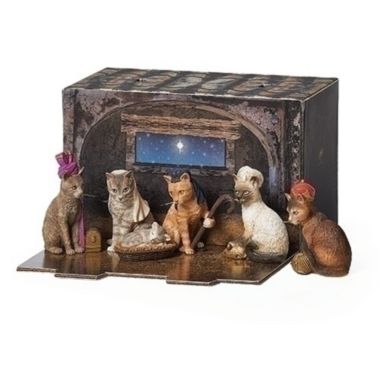 Purfect Pageant 6 Piece Cat Christmas Nativity Scene Creshe 3.2 Inch. View a larger version of this product image.