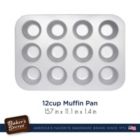 Alternate image 1 for Baker's Secret 12cup Muffin Pan, 2Layers Non-stick Coating, Aluminized Steel, Dark Gray, Superb Collection