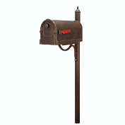 Special Lite Products Savannah Curbside Mailbox with Richland Mailbox Post - Copper