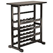 Slickblue 24-Bottle Wine Rack Table with Stemware Glass Hanging Rack