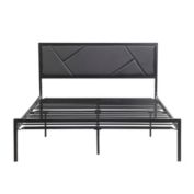 Lazzara Home Crofton Gunmetal Metal Frame Queen Platform Bed