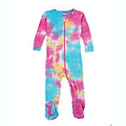 Leveret Kids Footed Cotton Pajama Tie Dye (Sizes 0 - 24 Months)
