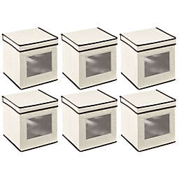 mDesign Soft Fabric Closet Storage Organizer Box