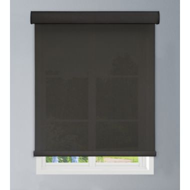 Linen Avenue Custom Cordless Cassette 5% Solar Roller Shade, 22  W x 78 H Shadow. View a larger version of this product image.