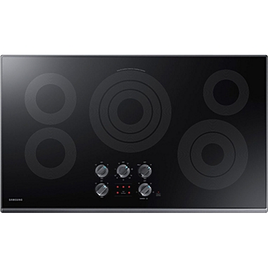 Samsung 36 inch Black Stainless 5 Burner Electric Cooktop. View a larger version of this product image.