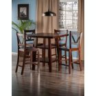 Alternate image 2 for Winsome Orlando 5-Piece Set High Dining Table, 2 Shelves with 4 V-Back Counter Stools