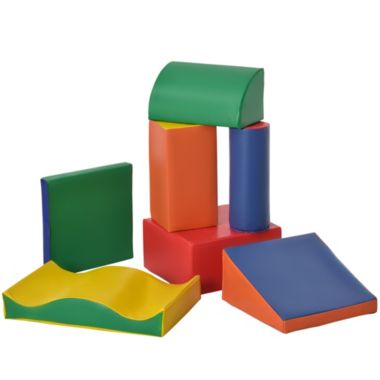 Soozier 7 Piece Soft Play Blocks Kids Climb and Crawl Gym Toy Foam Building and Stacking Blocks Non-Toxic Learning Play Set Educational Software Activity Toy Brick Baby Soft Climbing Block. View a larger version of this product image.