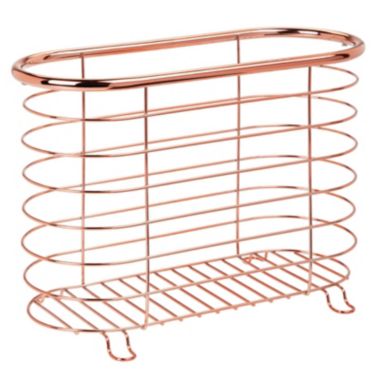 mDesign Metal Farmhouse Standing Bathroom Rack Magazine Holder. View a larger version of this product image.