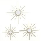 Alternate image 0 for HomeRoots Home Decor S 3 Gold Mirror Burst Metal Wall Decor - 321180
