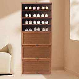 Kitcheniva 10-Tier 30 Pairs Shoe Storage Cabinet