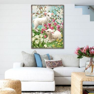 Designocracy Easter Lambs Wooden Wall Decor by Dona Gelsinger. View a larger version of this product image.