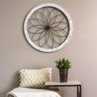 Alternate image 1 for HomeRoots Home Decor Distressed Chic Flower Metal and Wood Wall Decor - 321205
