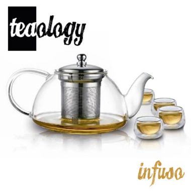 Teaology Infuso Borosilicate Infusion Teapot and Glass Set. View a larger version of this product image.