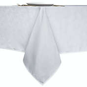 Kate Aurora Diamond Textured Spill And Stain Proof All Purpose Fabric Tablecloth - 60 in. W x 84 in. L (6-8 Chairs), White