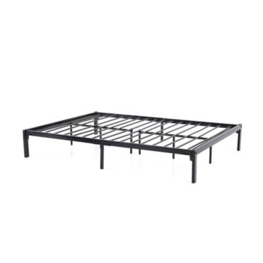 Contemporary Home Living 80" Black Rectangular Bed with Support Legs - Queen Size. View a larger version of this product image.