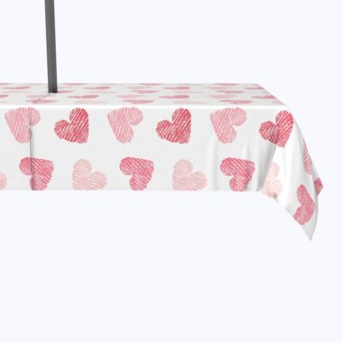 Fabric Textile Products, Inc. Water Repellent, Outdoor, 100% Polyester, 60x120", Valentine's Shaded Hearts. View a larger version of this product image.