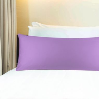 PiccoCasa Body Pillow Case Pillowcase with Envelope Closure, Cotton 250 Thread Count Solid Pillow Protector, 1-Piece Pillow Covers 20"x54", Lilac. View a larger version of this product image.