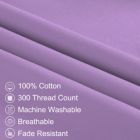 Alternate image 2 for PiccoCasa Body Pillow Case Pillowcase with Envelope Closure, Cotton 250 Thread Count Solid Pillow Protector, 1-Piece Pillow Covers 20"x54", Lilac