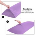 Alternate image 3 for PiccoCasa Body Pillow Case Pillowcase with Envelope Closure, Cotton 250 Thread Count Solid Pillow Protector, 1-Piece Pillow Covers 20"x54", Lilac