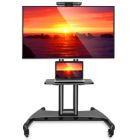 Alternate image 0 for Mount Factory Rolling TV Cart Mobile TV Stand for 40-65 inch Flat Screen, LED, LCD, OLED, Plasma, Curved TV's - Universal Mount with Wheels