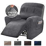 PrimeBeau 3-Pieces Recliner Cover Velvet Stretch Recliner Chair Slipcovers Furniture Cover for Recliner